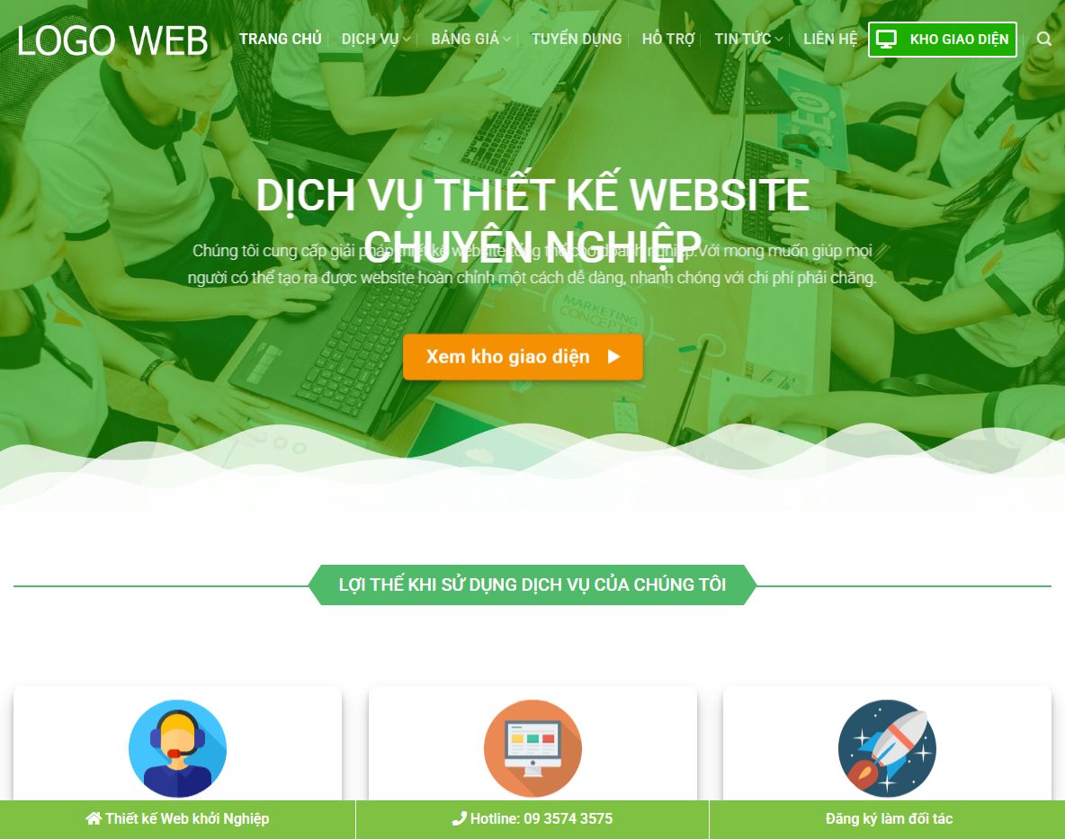 Giao diện Theme wordpress công ty thiết kế web 07