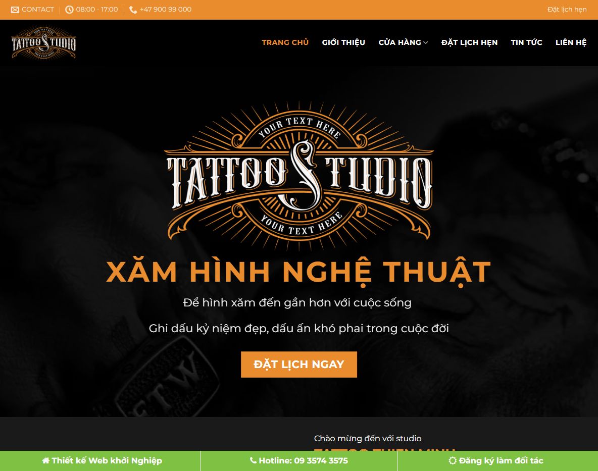 Theme wordpress studio xăm chuyên nghiệp