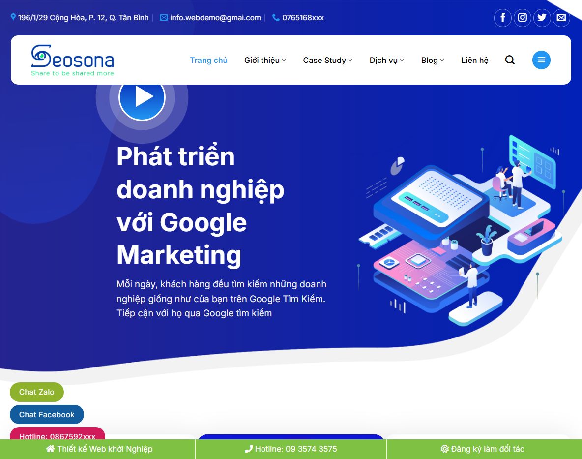Giao diện Theme WordPress Agency 01