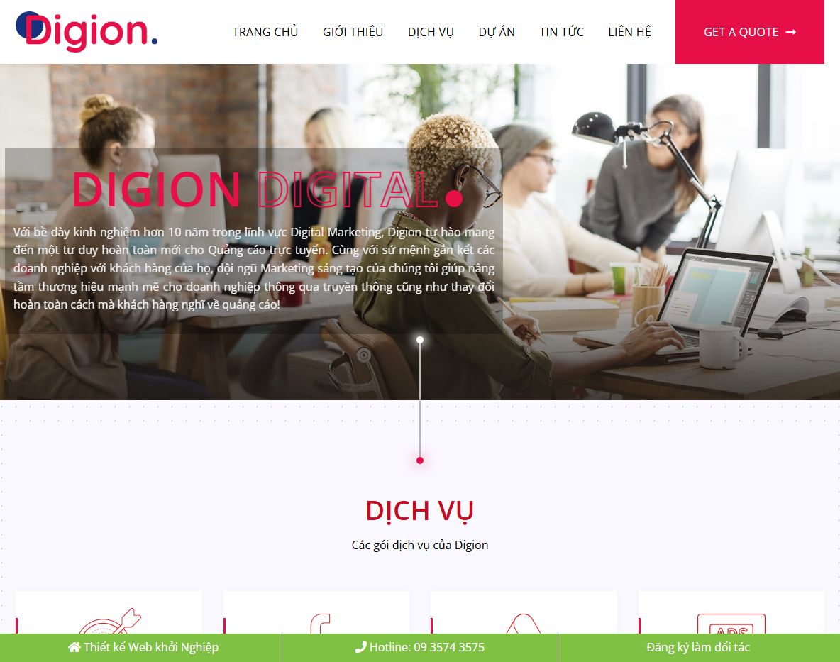 Theme wordpress dịch vụ agency chuyên nghiệp