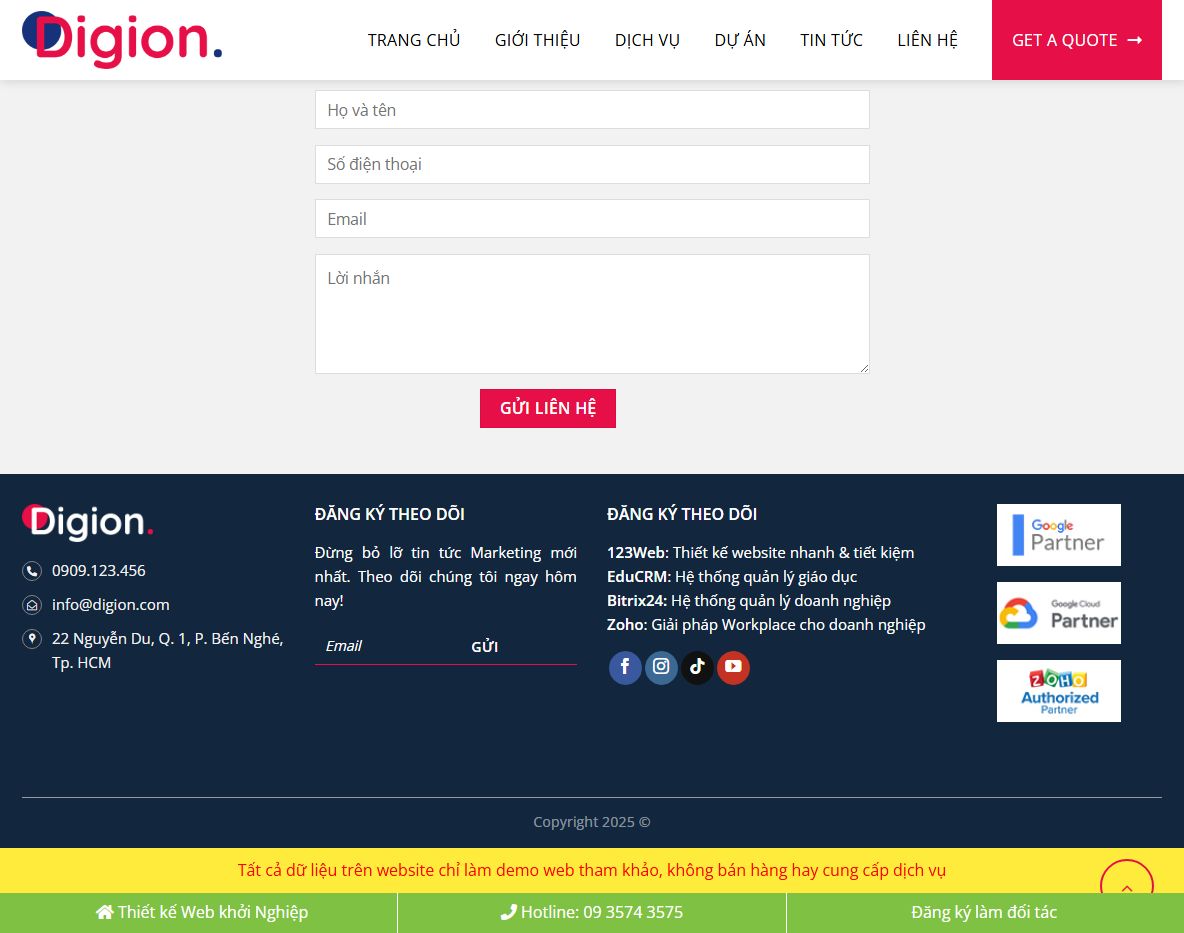 Giao diện theme wordpress agency responsive