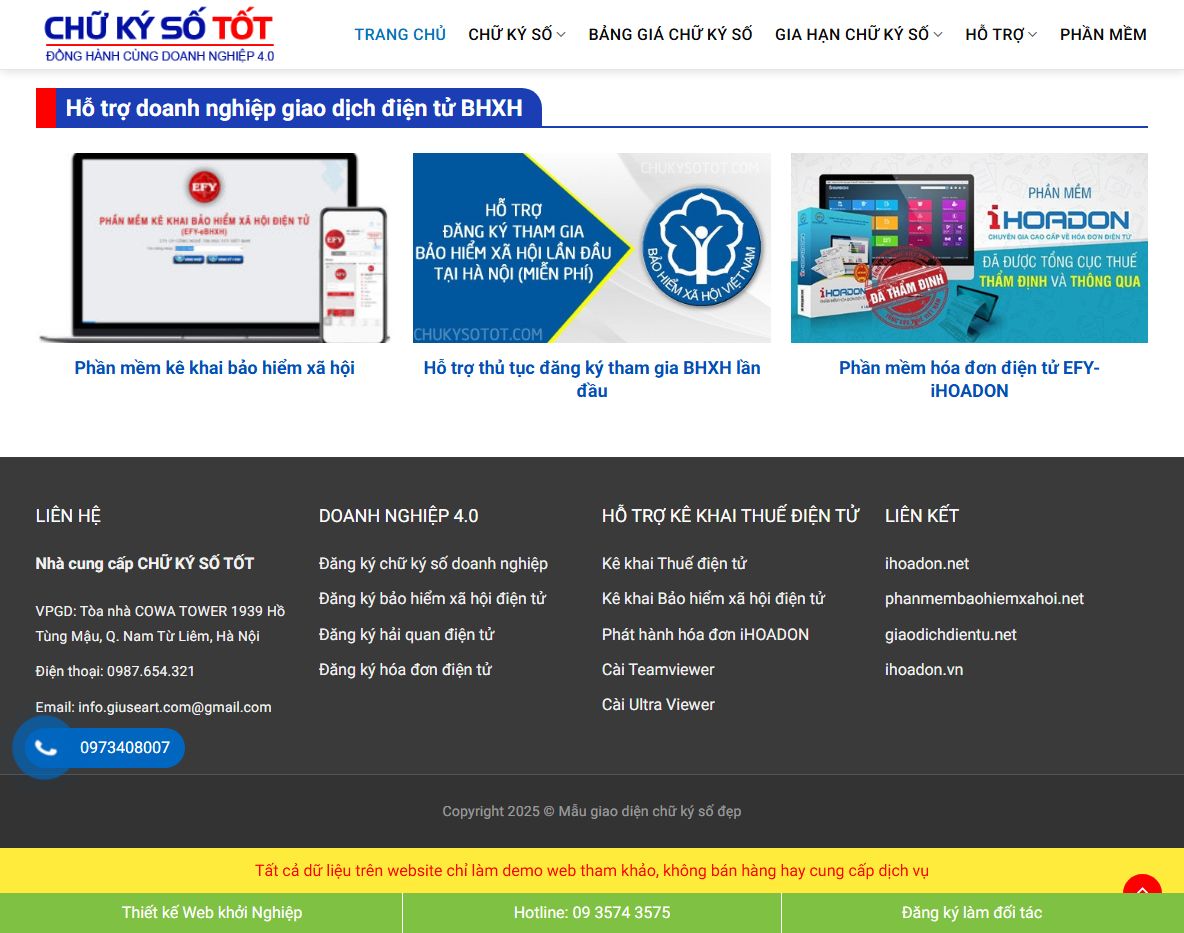 Tính năng quản lý Theme WordPress dịch vụ chữ ký số