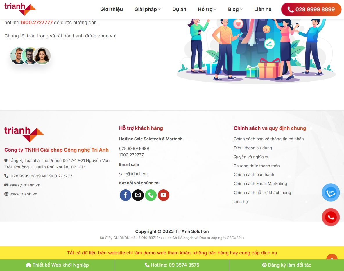 Giao diện theme WordPress marketing