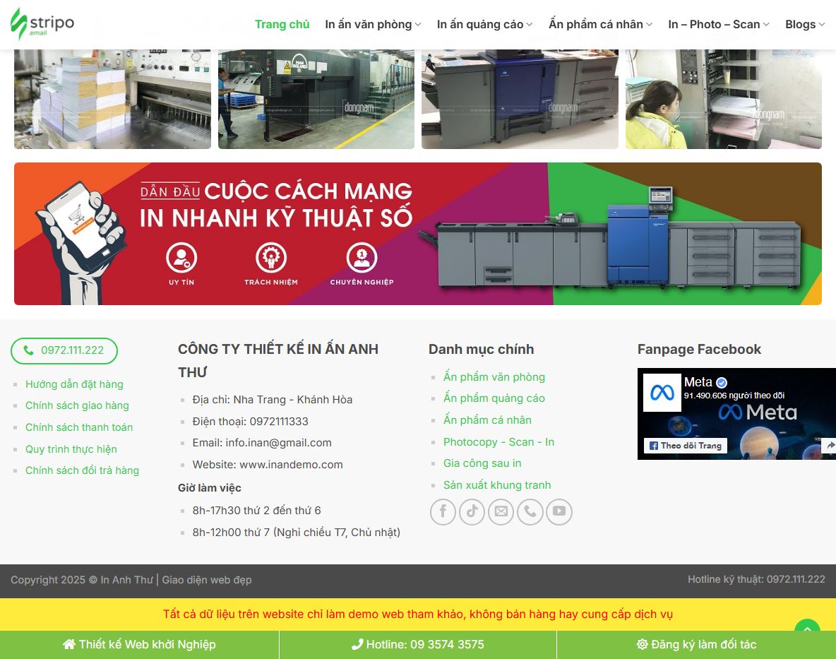 Tính năng theme wordpress in ấn quảng cáo