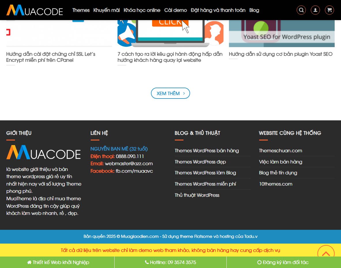 Tính năng theme wordpress mua bán code