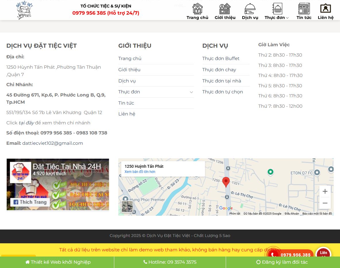 Tính năng quản lý của theme wordpress nấu ăn