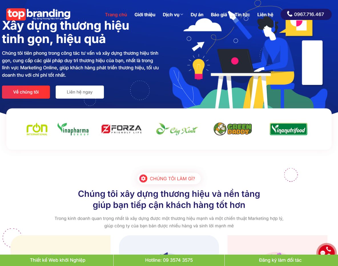 Theme wordpress dịch vụ quảng cáo marketing hiện đại