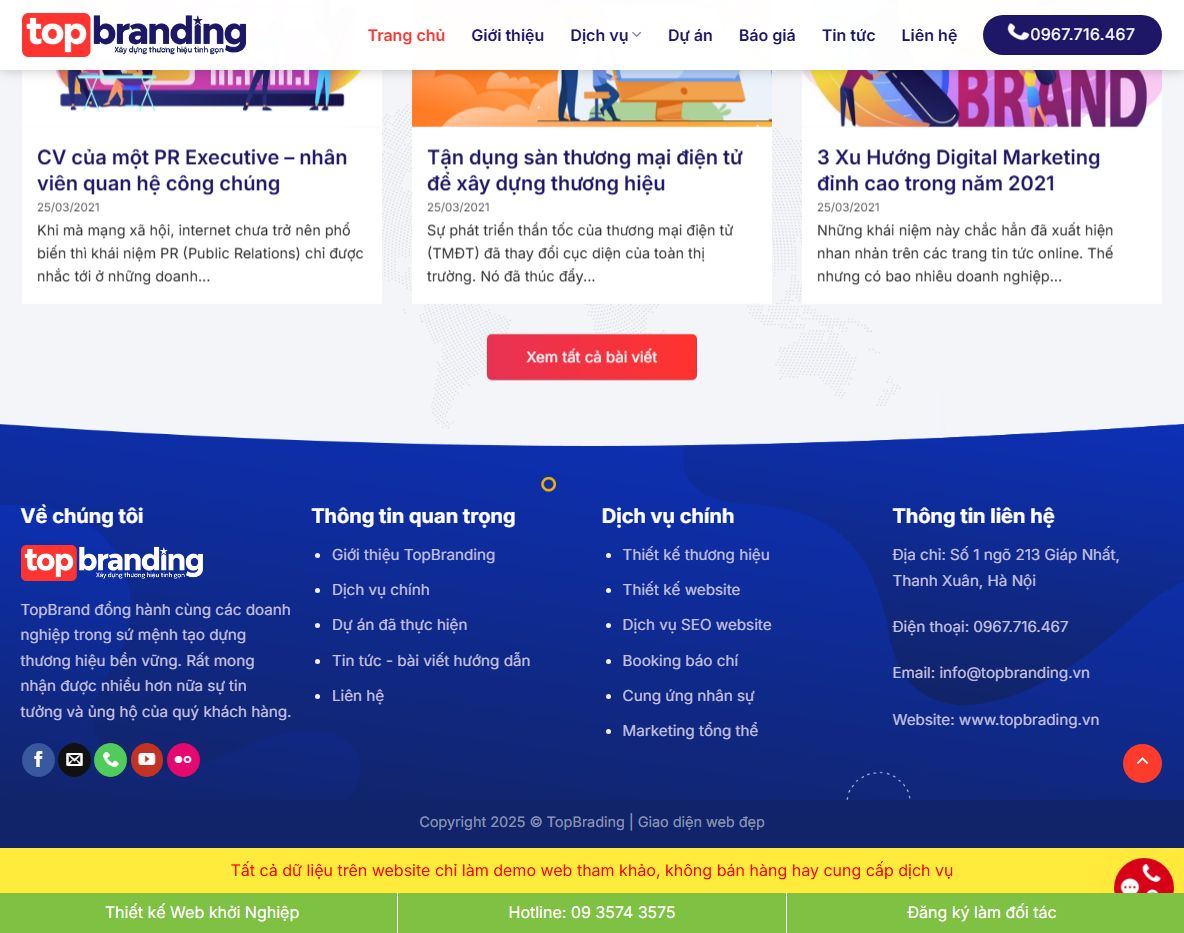 Giao diện quản trị theme wordpress marketing