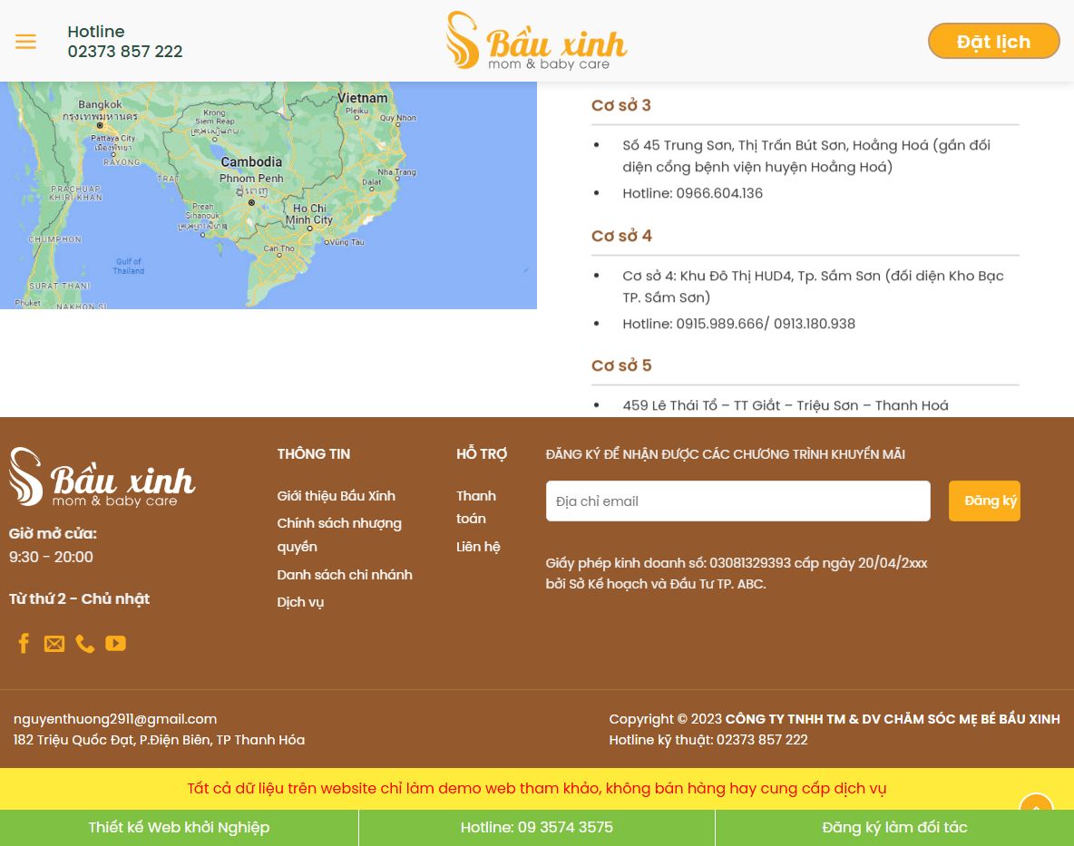 Tính năng theme wordpress spa mẹ bầu