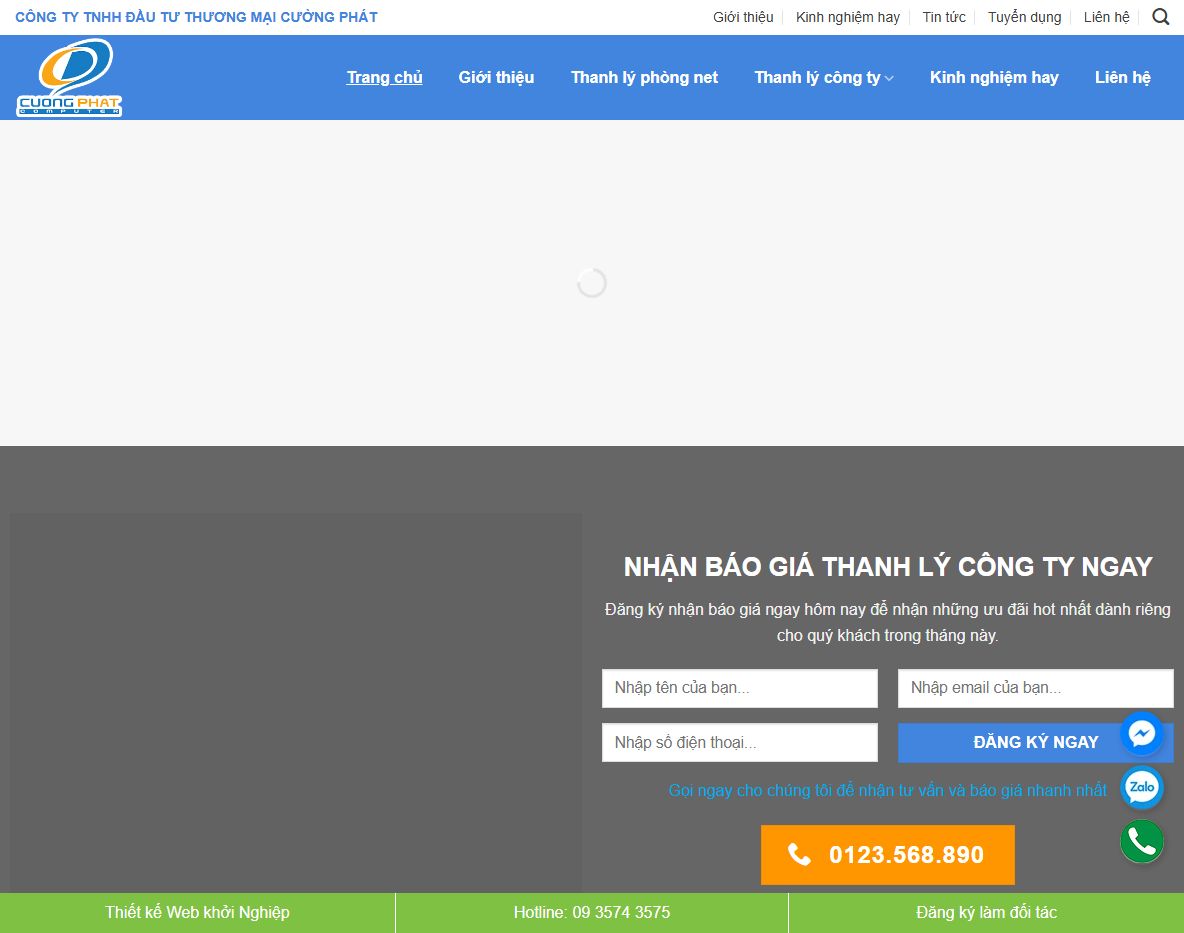 Giao diện Theme wordpress dịch vụ thanh lý 03