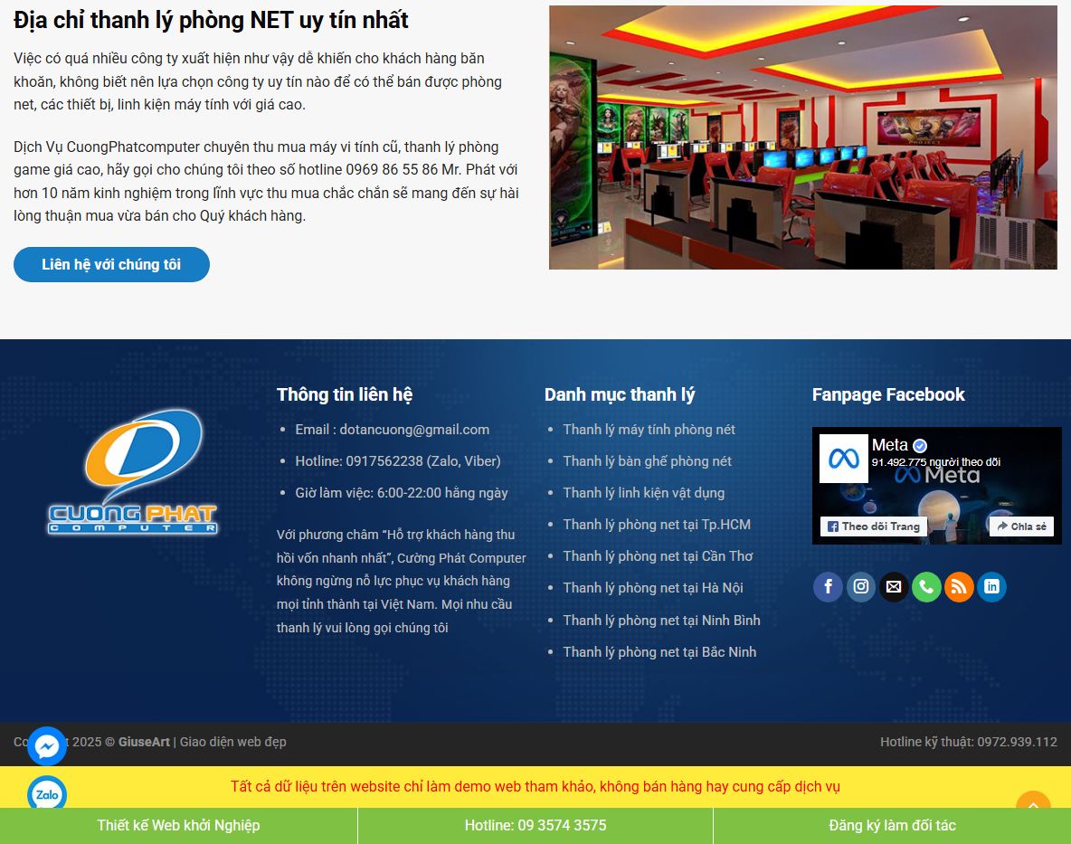 Tính năng của theme wordpress dịch vụ thanh lý