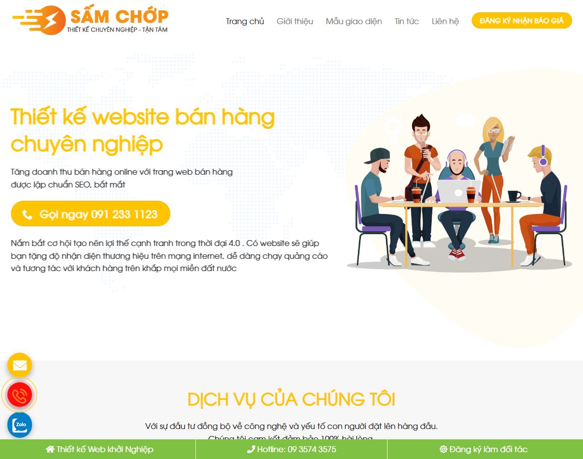 Giao diện Theme WordPress dịch vụ thiết kế web 03