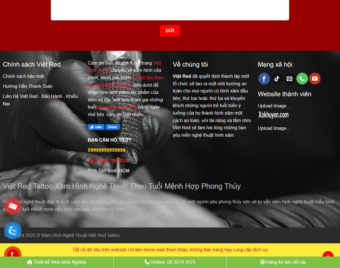Tính năng quản lý của theme wordpress xăm hình