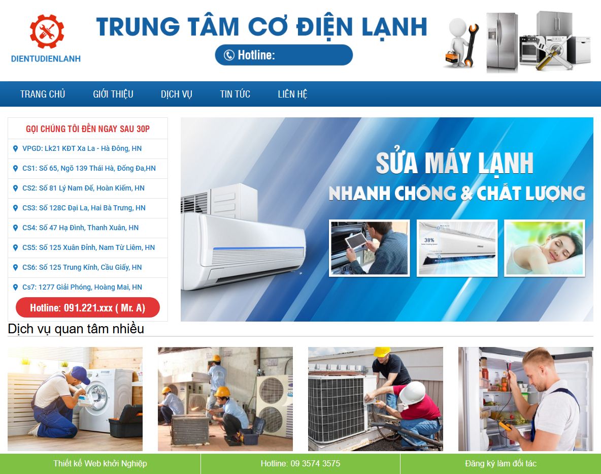 Giao diện Theme wordpress điện lạnh 02