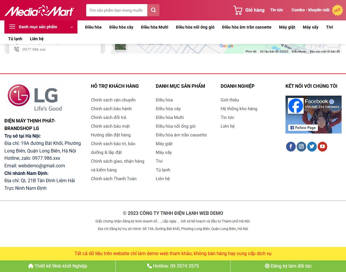 Tính năng quản lý Theme wordpress điện máy 02