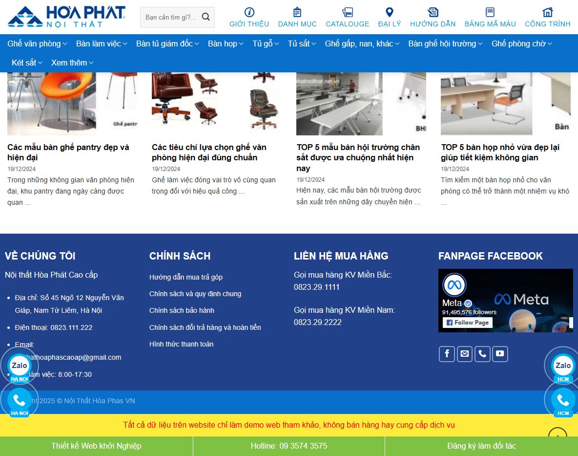 Tính năng theme WordPress Hòa Phát