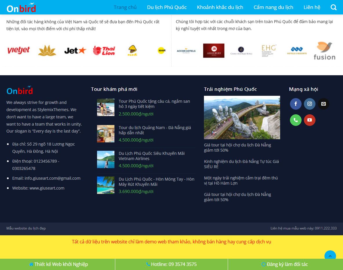 Tính năng Theme WordPress du lịch 015