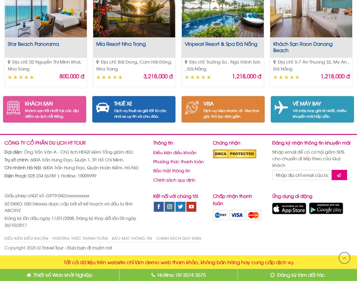 Tính năng Theme wordpress du lịch 09