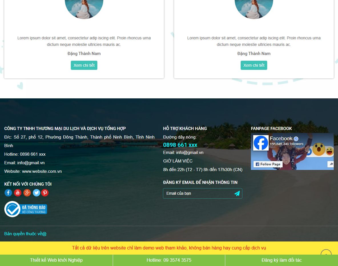 Tính năng đặt tour Theme WordPress du lịch 20