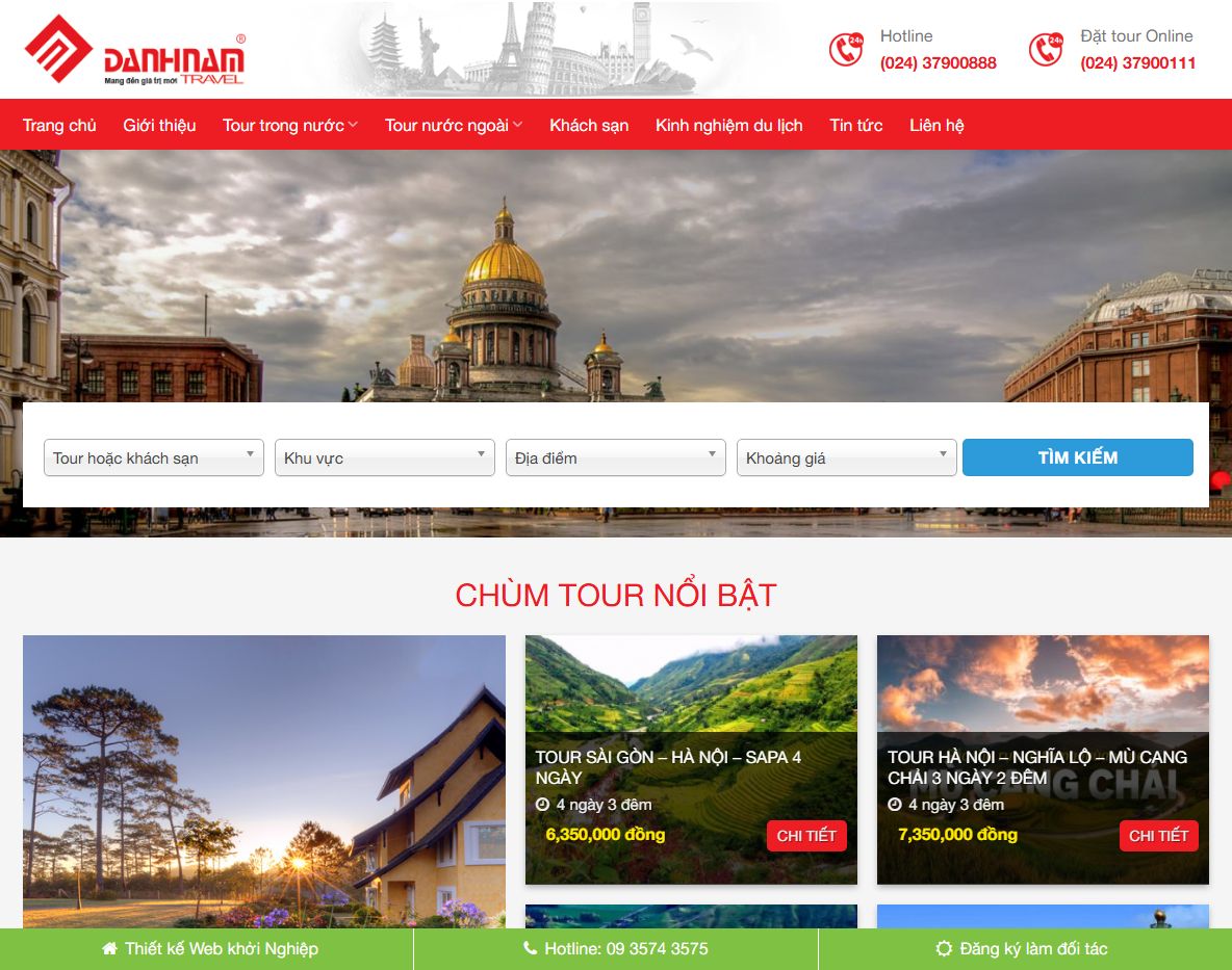 Giao diện Theme WordPress du lịch cao cấp 08