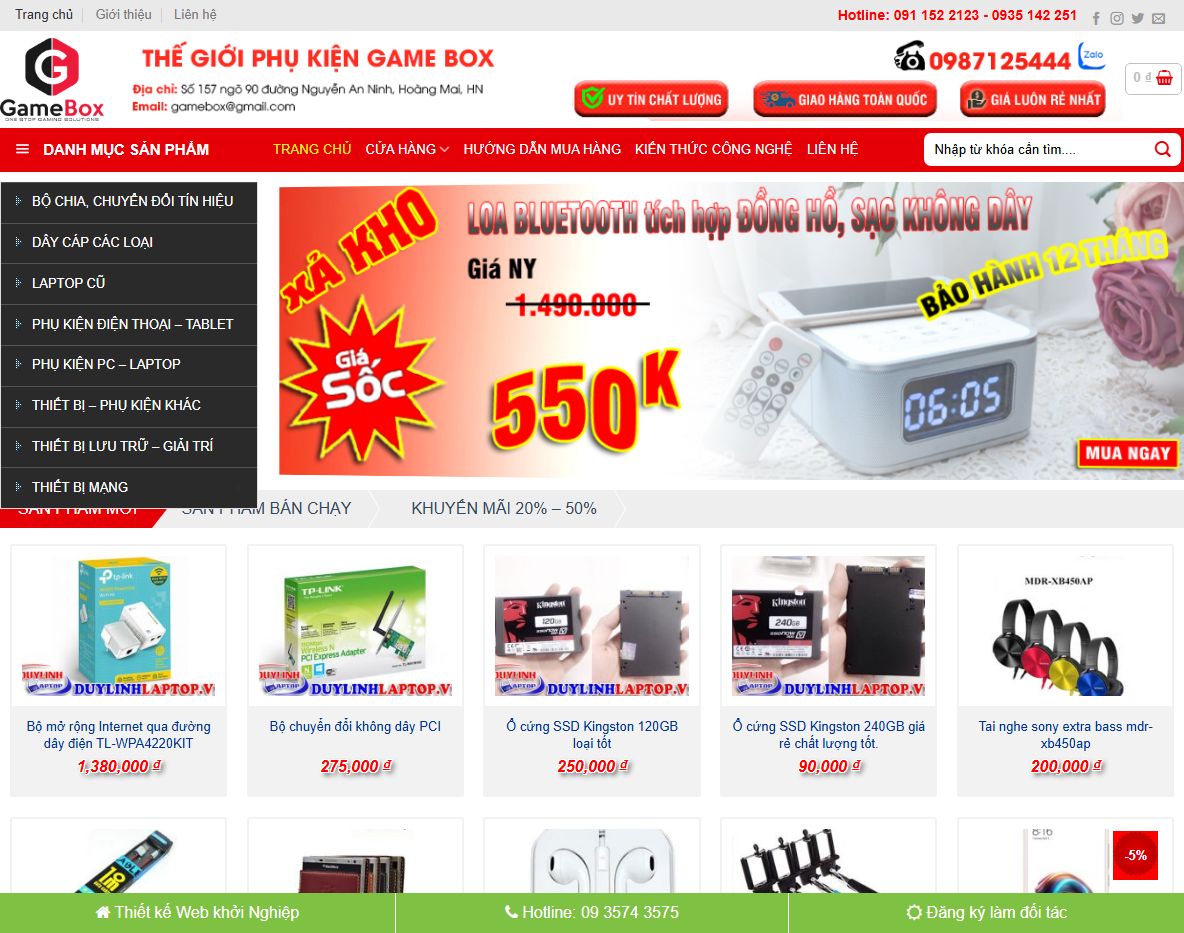 Theme wordpress flatsome bán máy tính 01 tổng quan