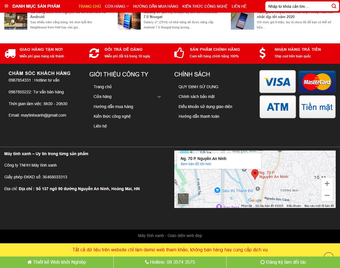 Giao diện Theme wordpress flatsome bán máy tính 01