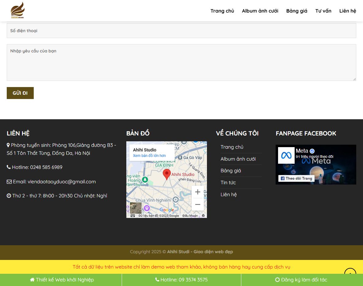 Tính năng Theme WordPress Flatsome chụp ảnh cưới
