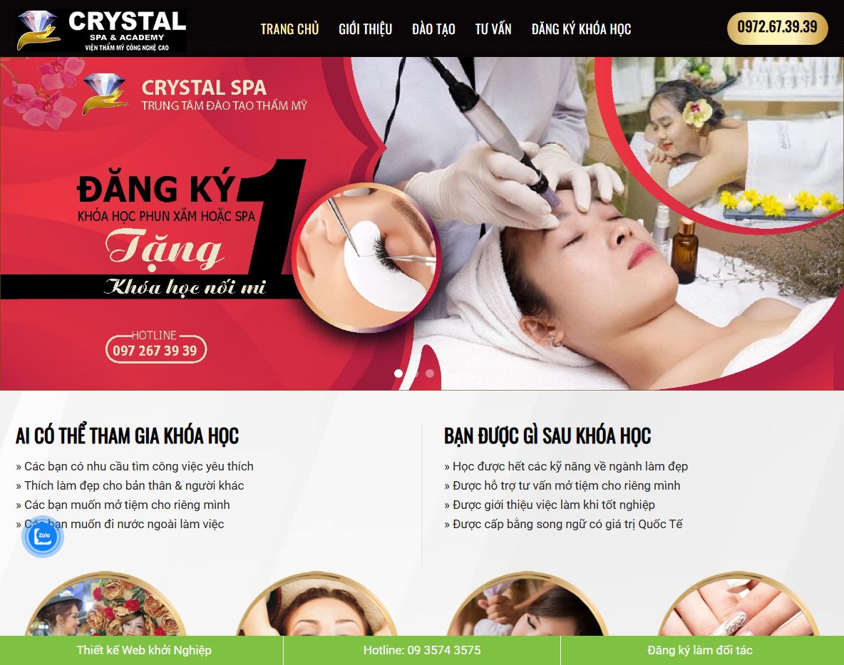 Giao diện Theme WordPress Flatsome khóa học phun xăm