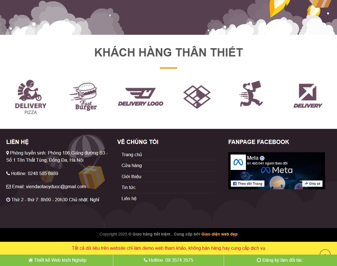 Tính năng Theme WordPress Flatsome logistics