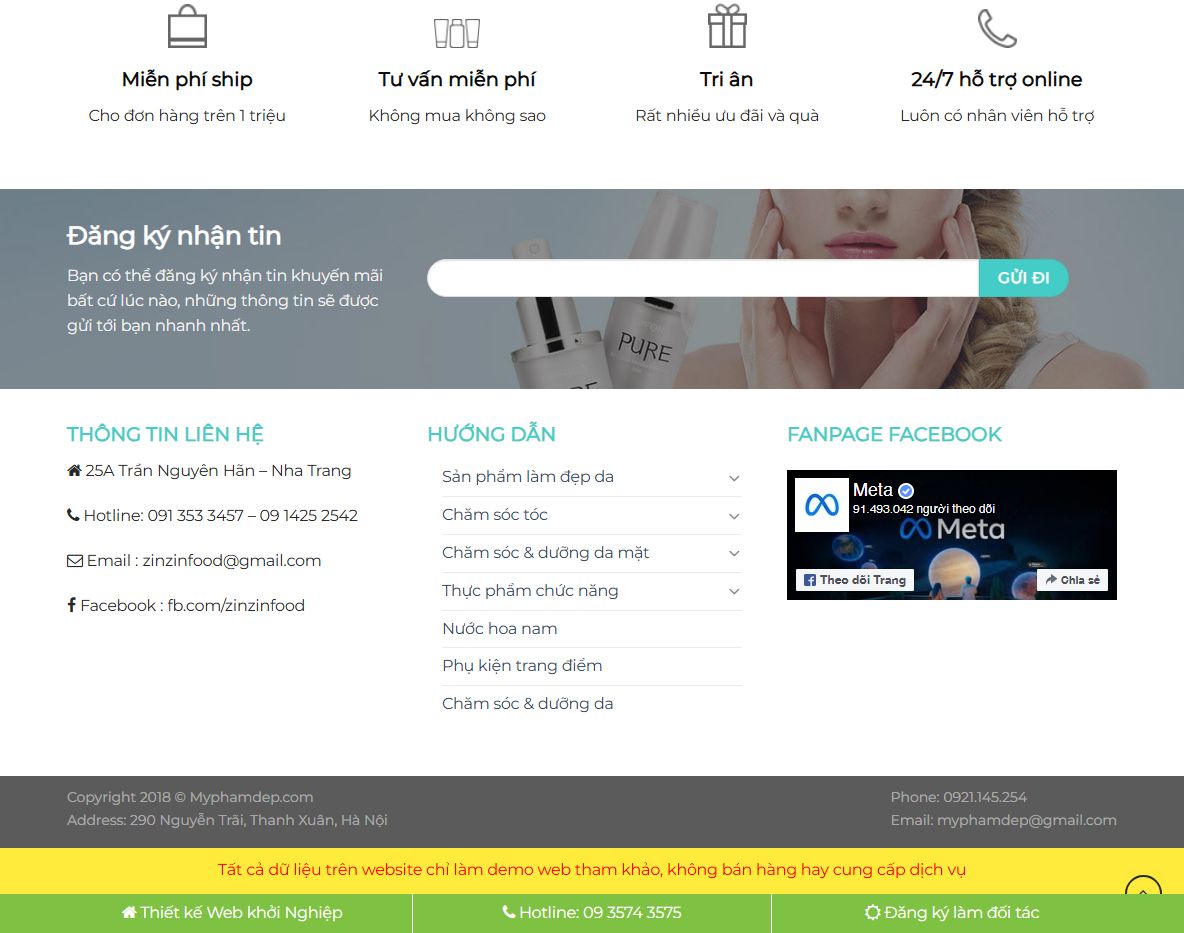 Tính năng Theme WordPress Flatsome mỹ phẩm 10