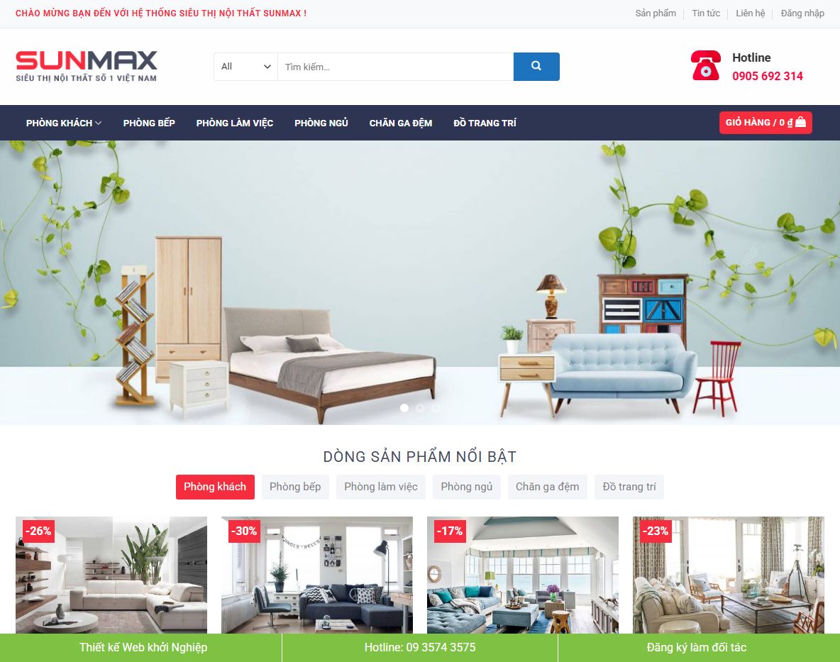 Giao diện Theme wordpress flatsome nội thất 12