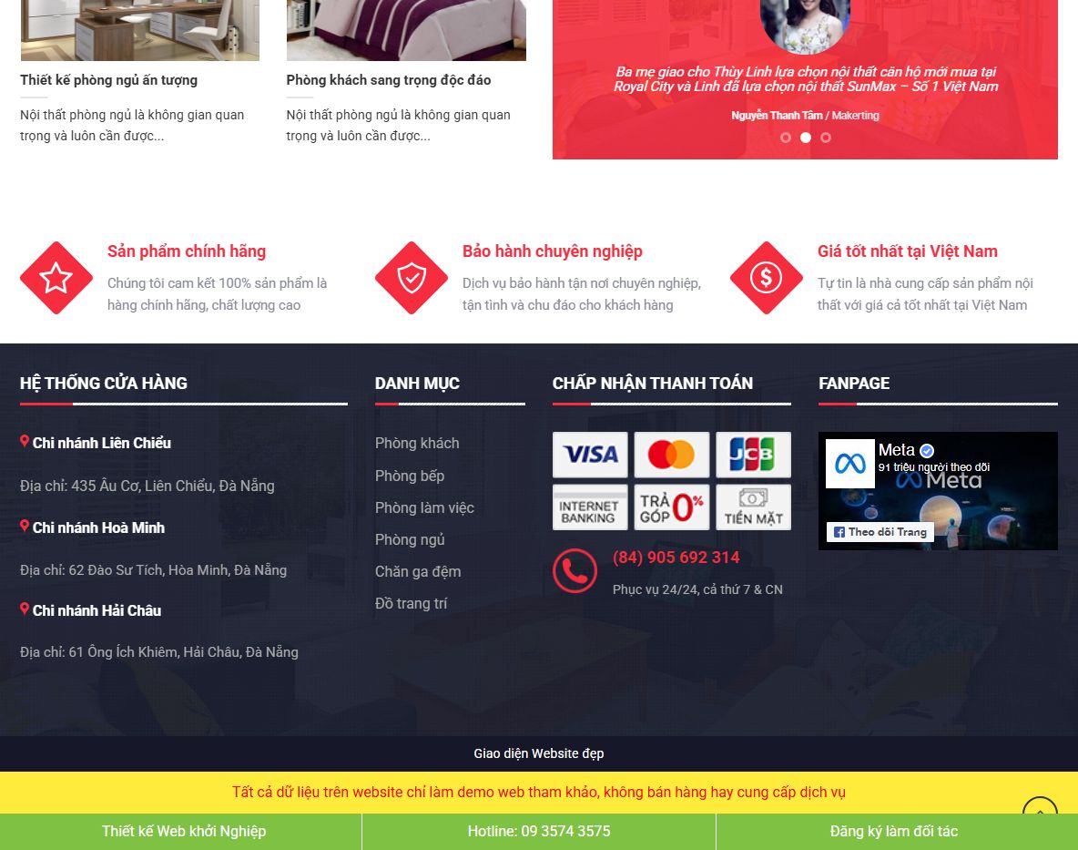 Tính năng Theme wordpress flatsome nội thất 12