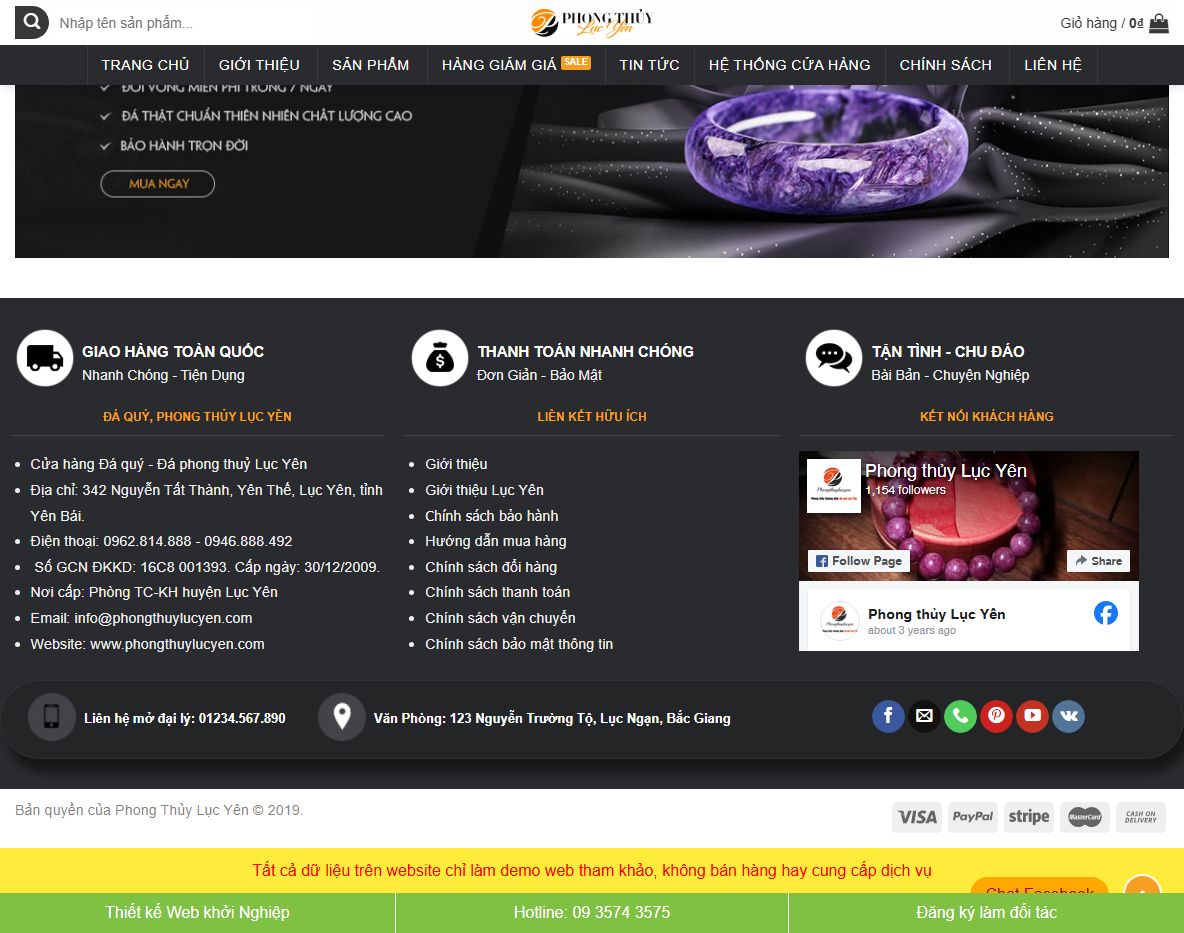 Giao diện tùy biến Theme WordPress Flatsome phong thủy 01