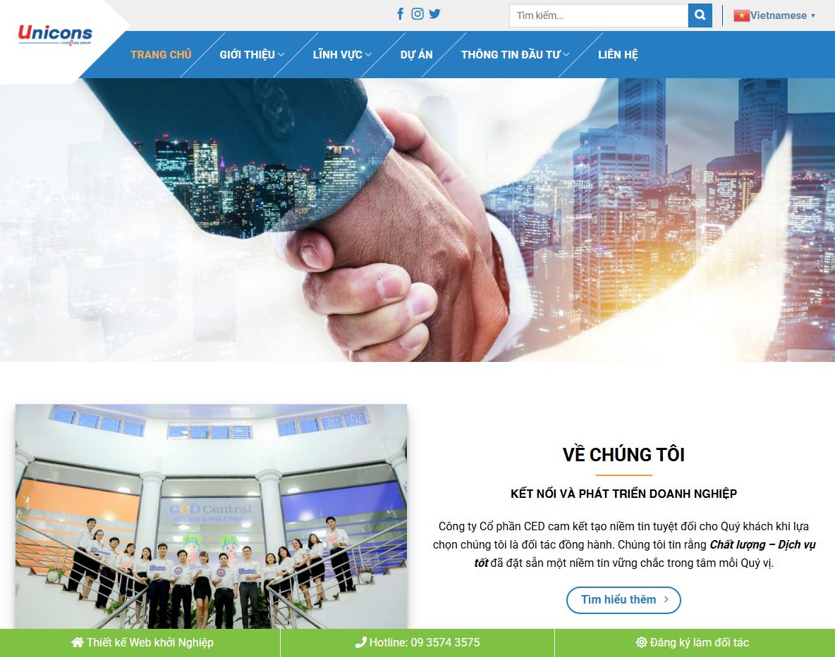 Giao diện Theme WordPress giới thiệu công ty 01