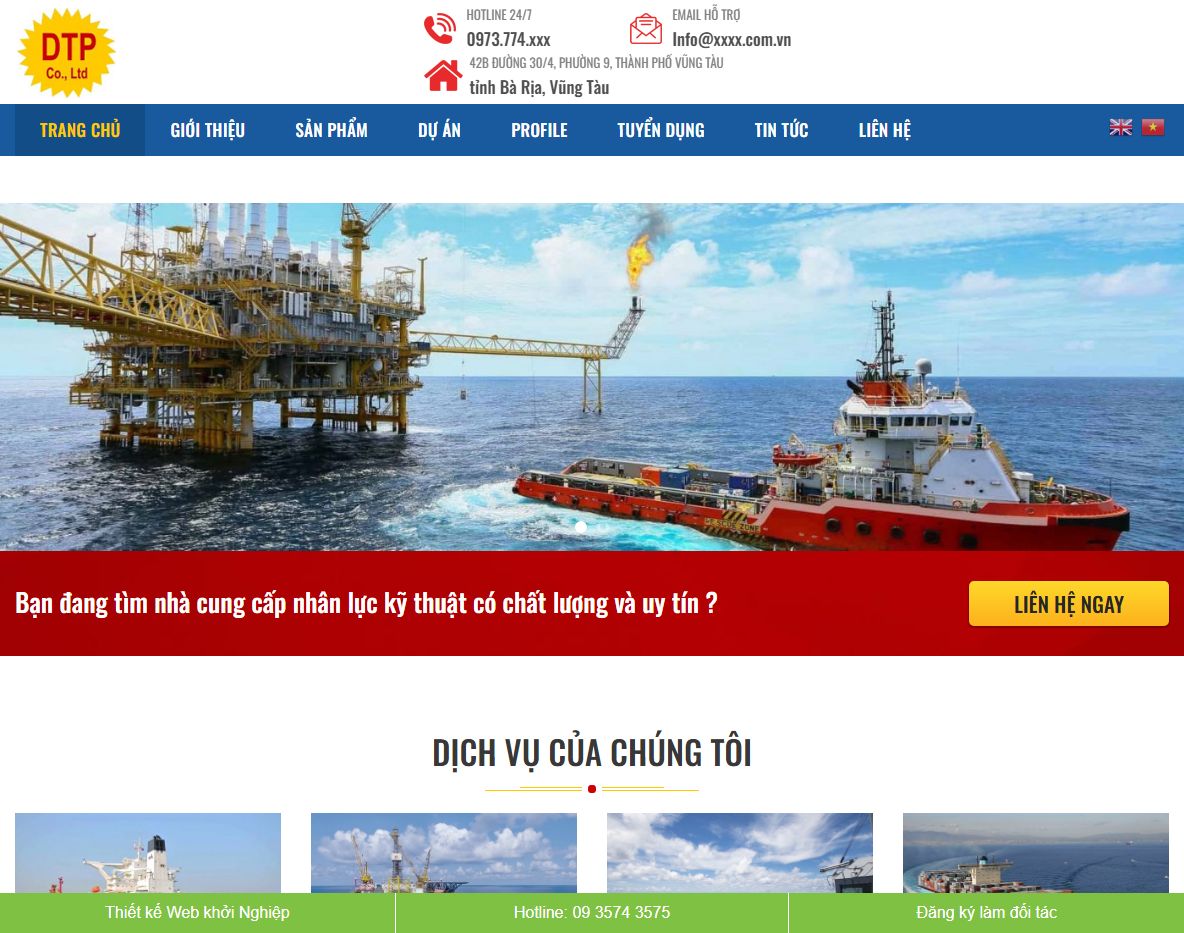 Giao diện Theme wordpress giới thiệu công ty 02