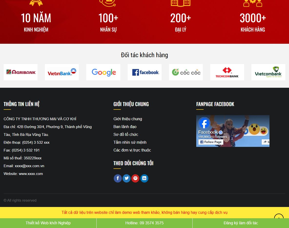 Tính năng của Theme wordpress giới thiệu công ty 02
