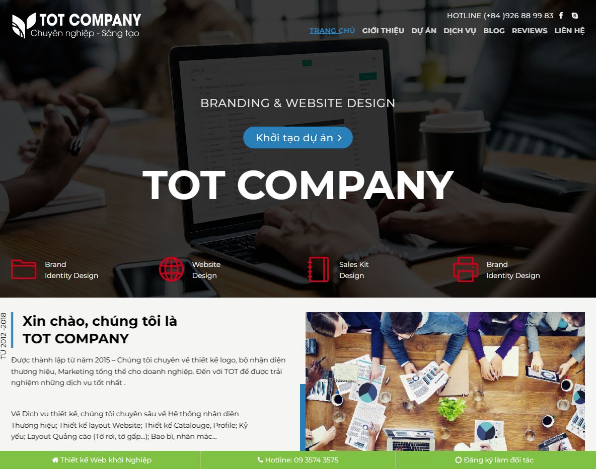 Theme wordpress giới thiệu công ty đẹp mẫu 1
