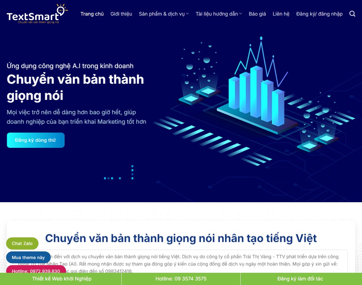 Giao diện Theme WordPress TextSmart