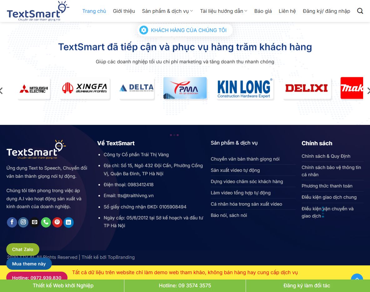 Tính năng Theme WordPress TextSmart