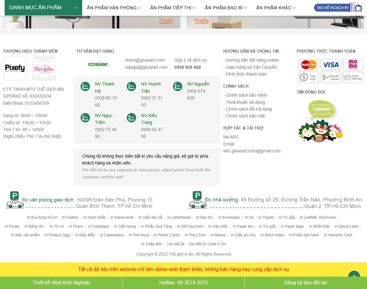 Giao diện responsive Theme wordpress in ấn 03