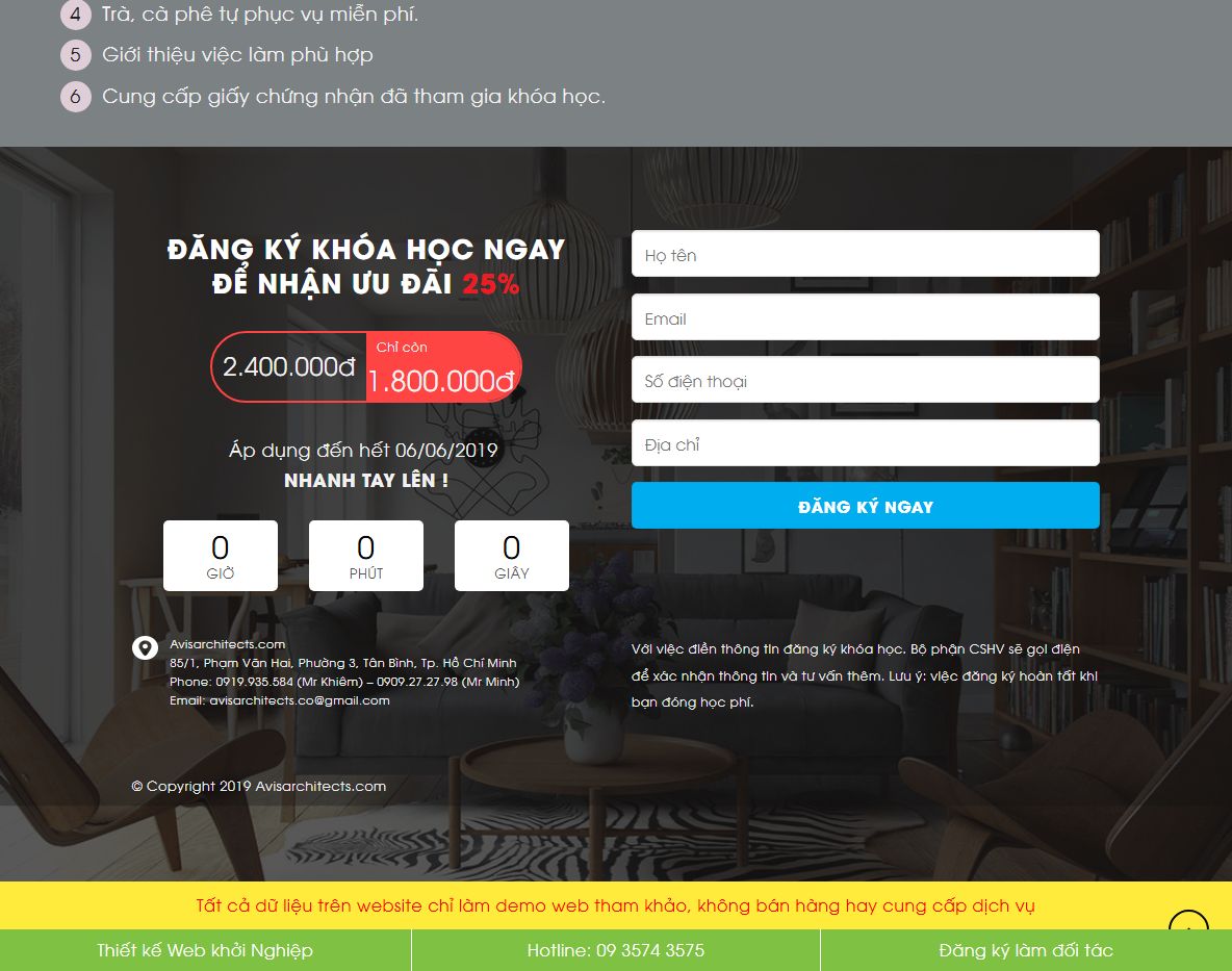 Tính năng marketing của theme wordpress khóa học