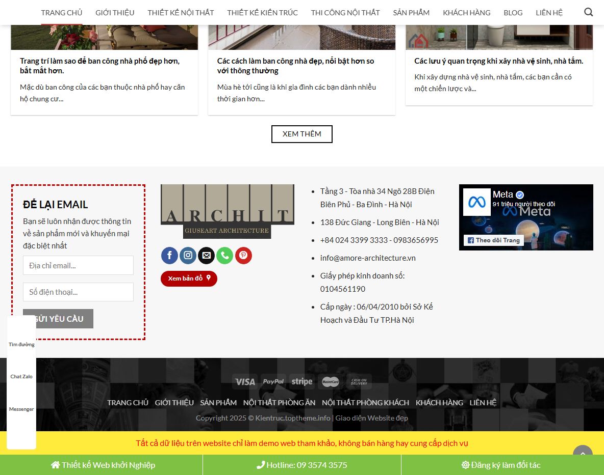 Demo Theme wordpress kiến trúc 03