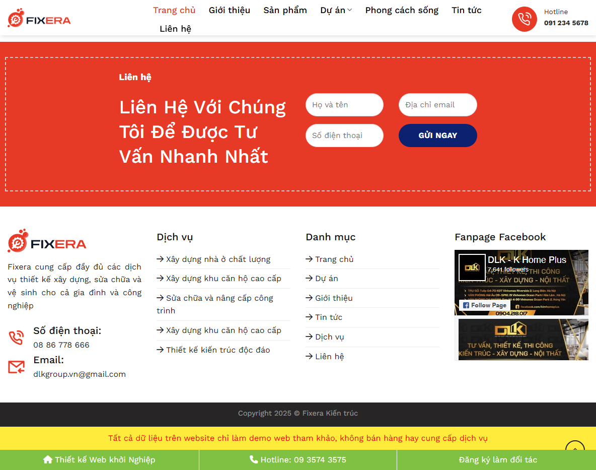 Tính năng Theme WordPress kiến trúc 07