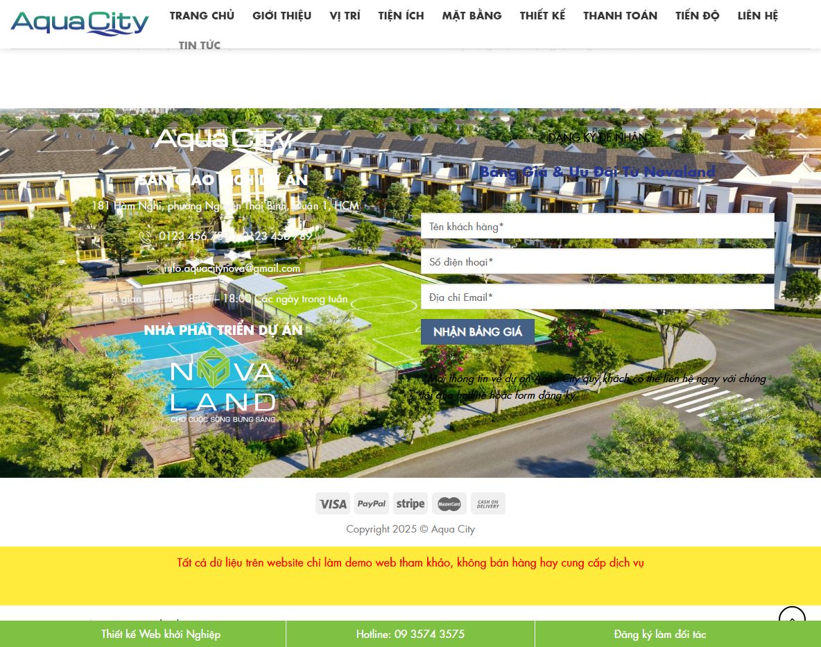 Các tính năng nổi bật của Theme WordPress Aqua City