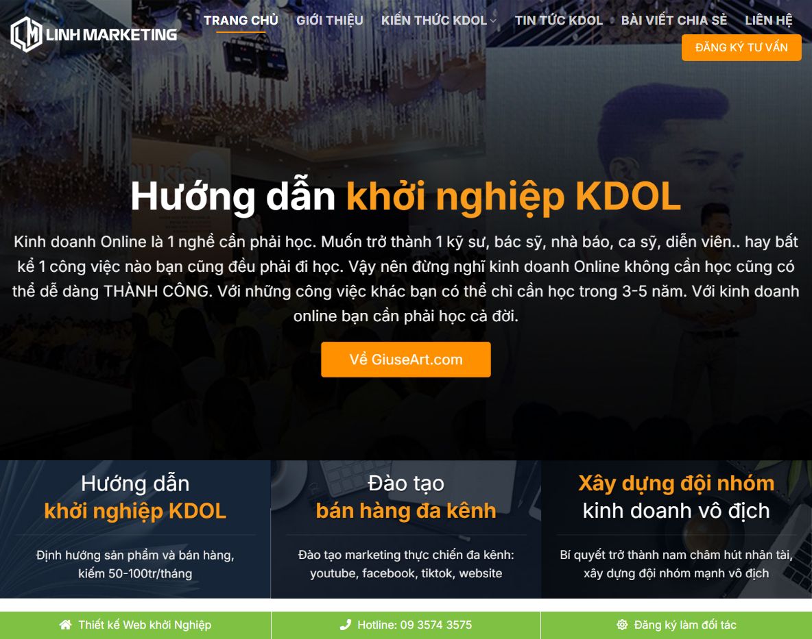 Theme WordPress landing page giới thiệu cá nhân chuyên nghiệp