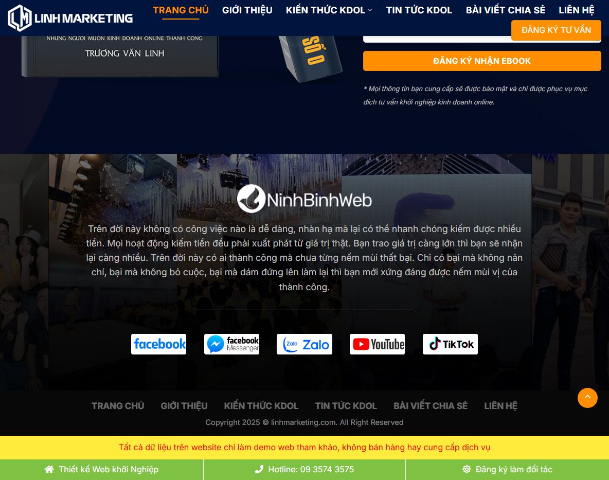Giao diện Theme WordPress landing page giới thiệu cá nhân