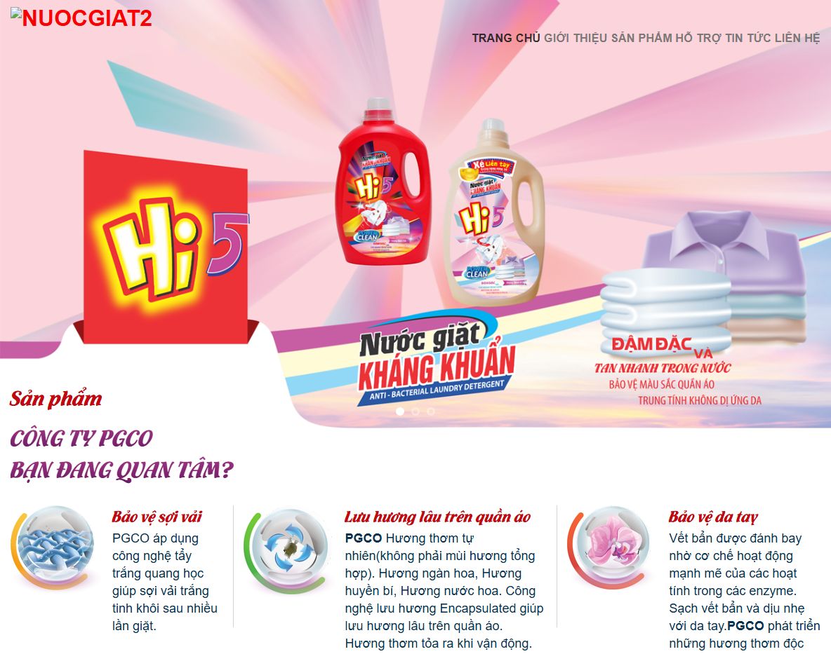 Theme WordPress landing page nước giặt chuyên nghiệp
