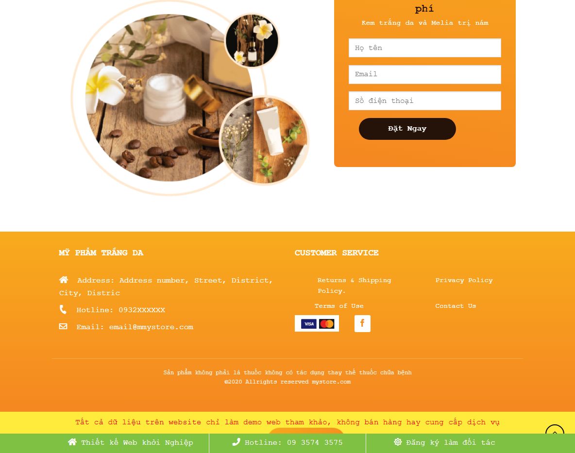 Báo cáo hiệu quả landing page trị nám
