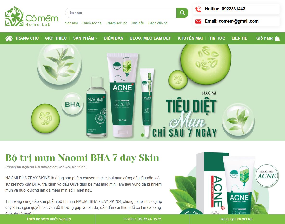 Giao diện Theme wordpress mỹ phẩm 12