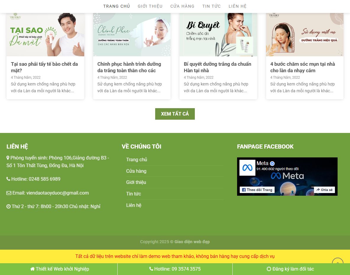 Tính năng quản lý Theme wordpress mỹ phẩm 14